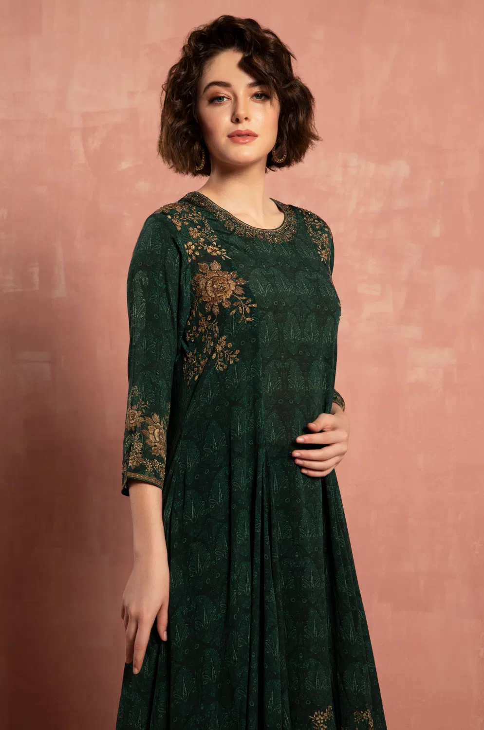 PRINTED KURTA TOP AND PALAZZO PANTS SET - Image 5