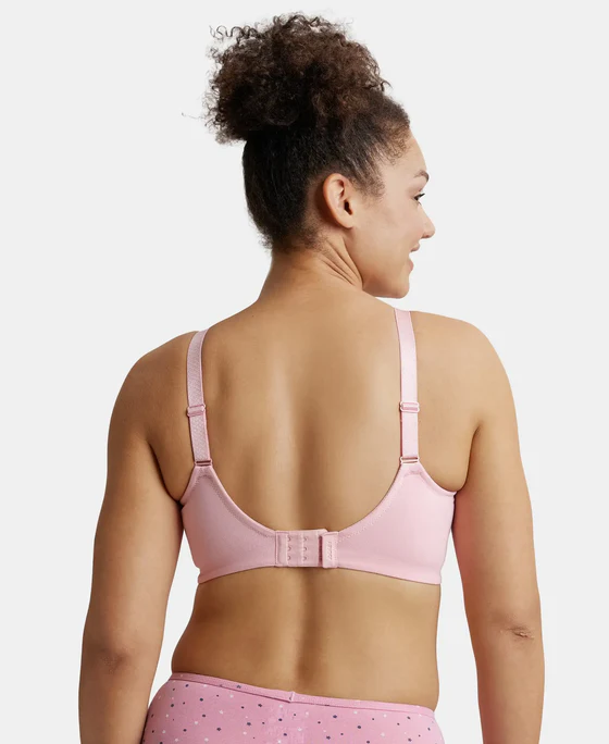 Non Padded Wirefree Super Combed Cotton Elastane Stretch Full Coverage Minimizer Bra - Image 3