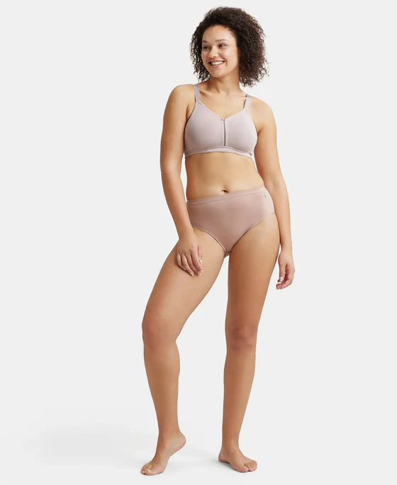 Non Padded Super Combed Cotton Elastane Stretch Full Coverage Minimizer Bra - Image 10