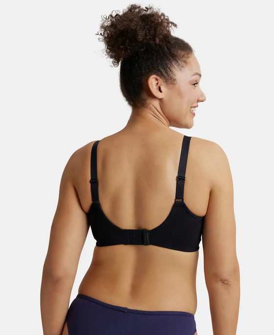 Non Padded Super Combed Cotton Elastane Stretch Full Coverage Minimizer Bra - Image 4