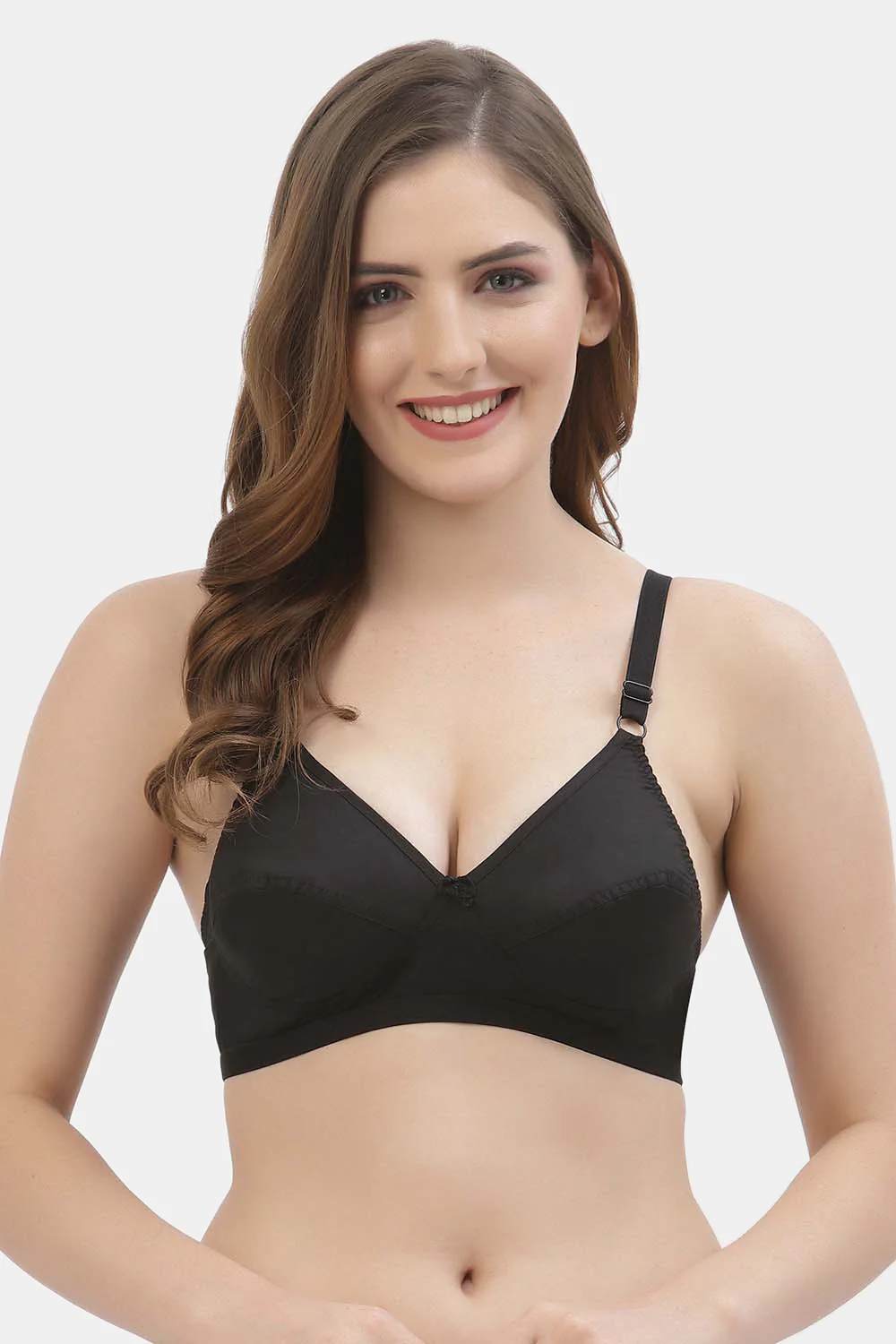 Non-Wired Flora Cotton Full-Coverage Bra
