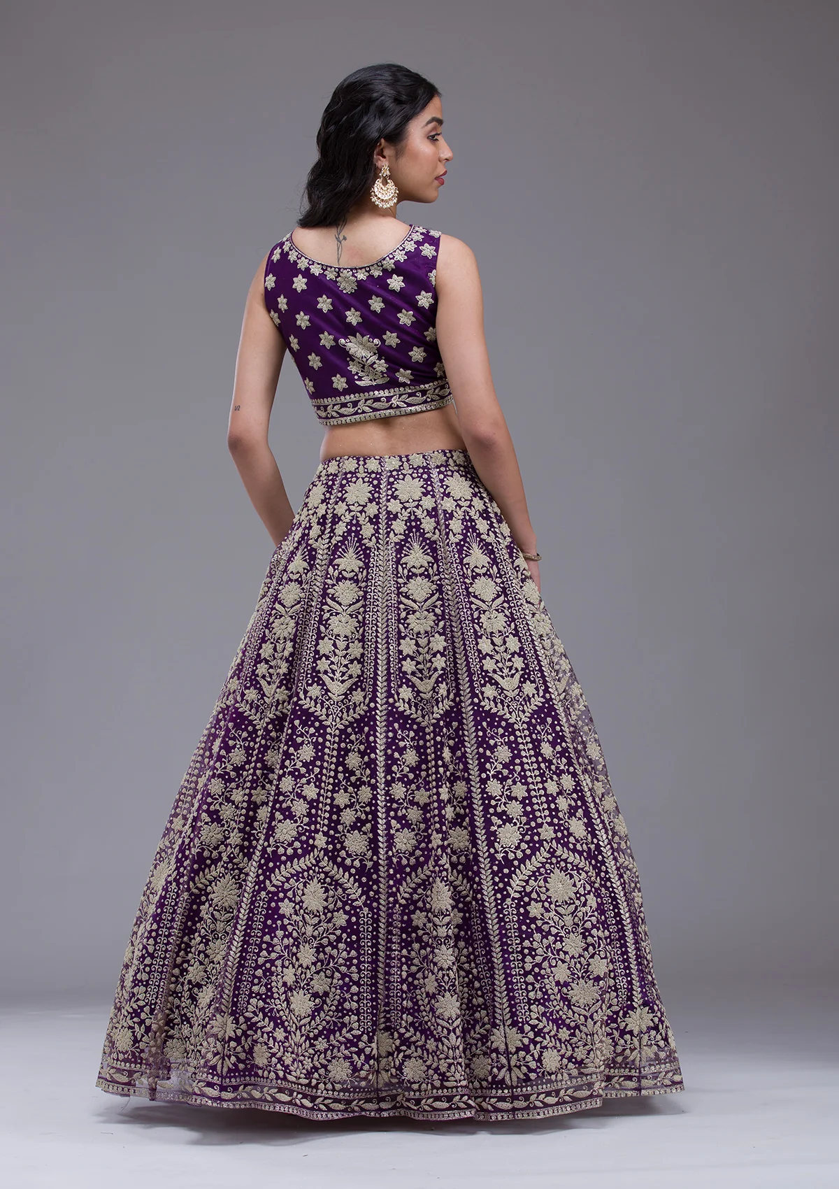 Threadwork Net Readymade Lehenga - Image 2