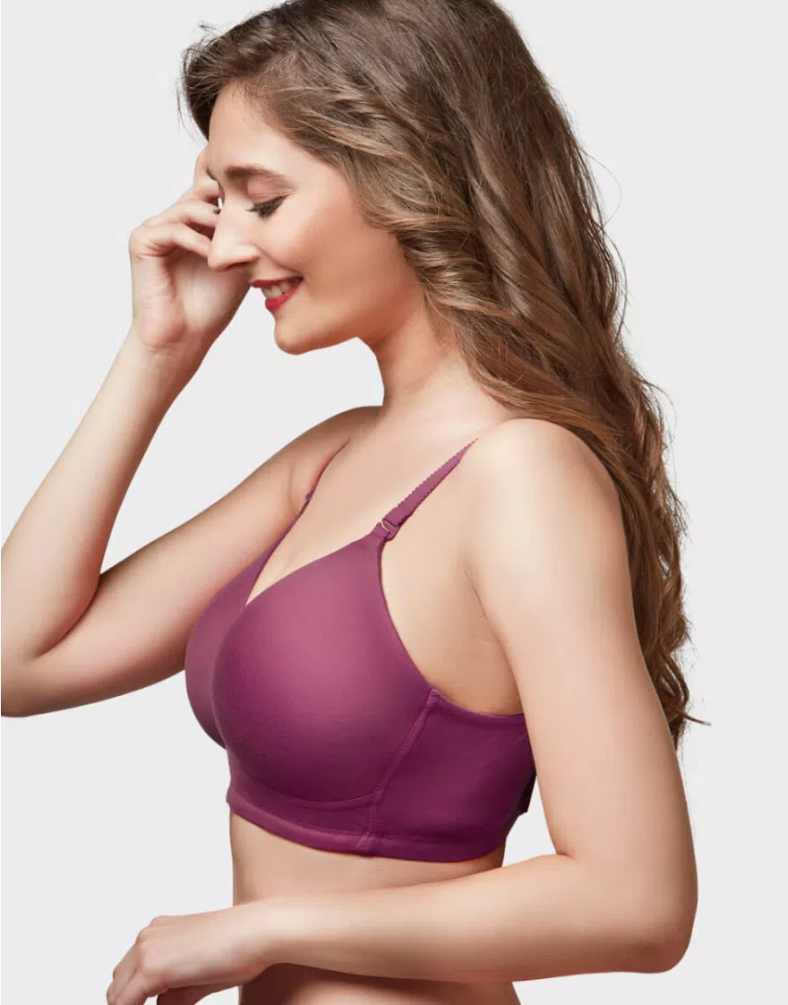 Orchid color Women Full Coverage Non Padded Bra - Image 2