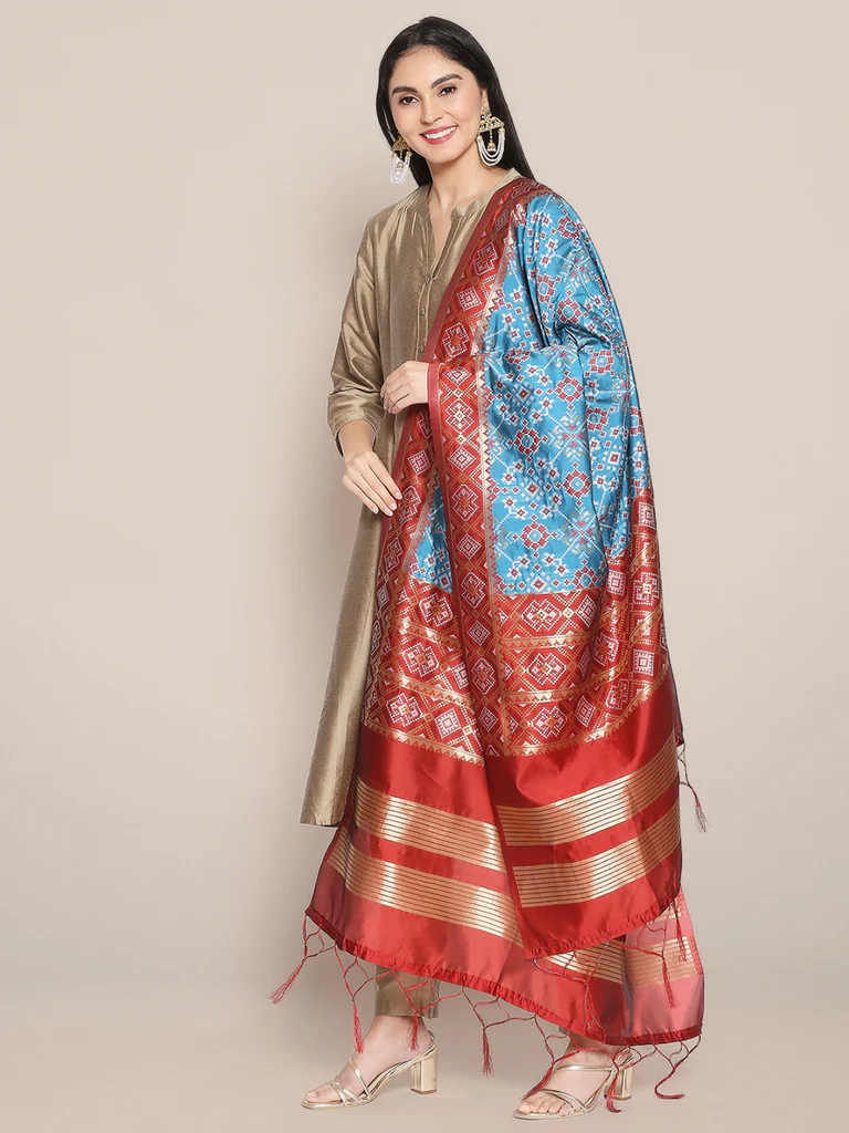 Silk Banarasi Patola Dupatta - Image 3