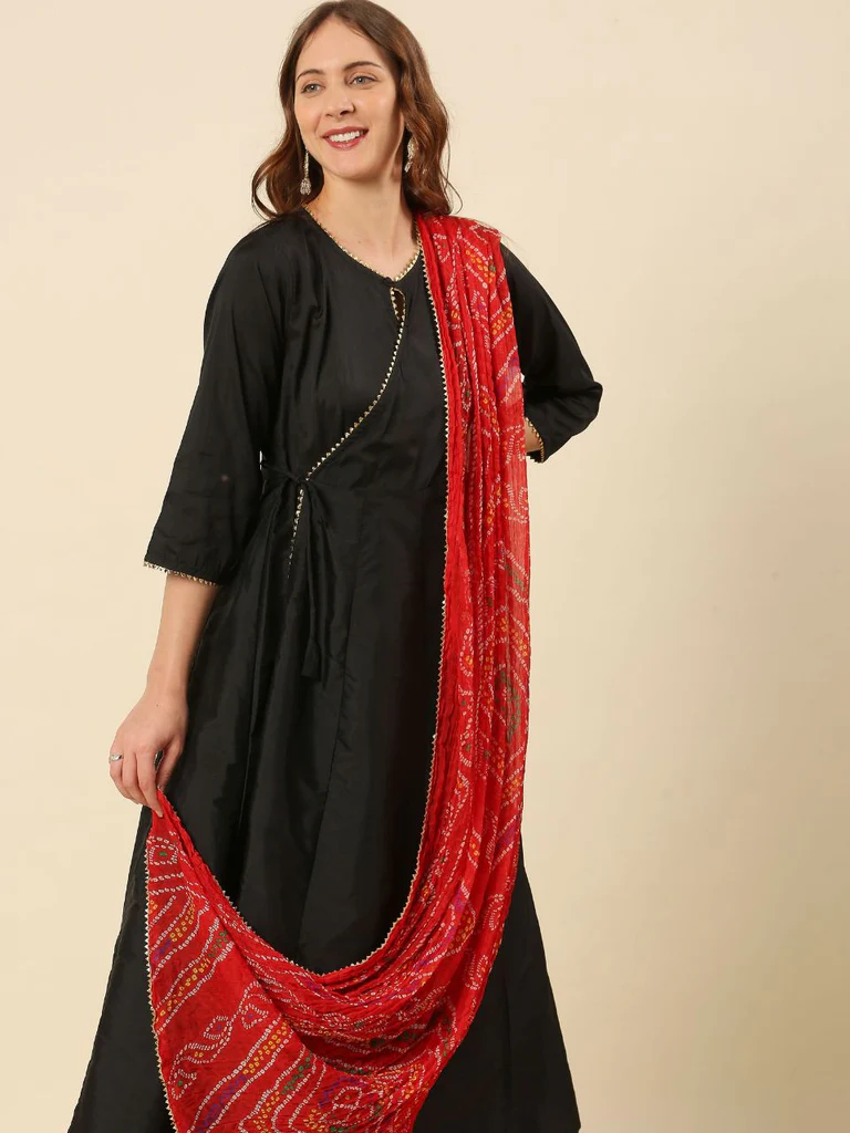 Multi Printed Bandhini Chiffon Dupatta - Image 15