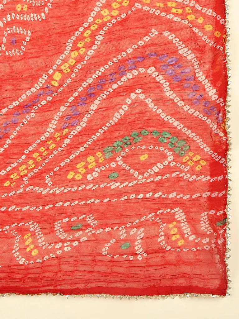 Multi Printed Bandhini Chiffon Dupatta - Image 17