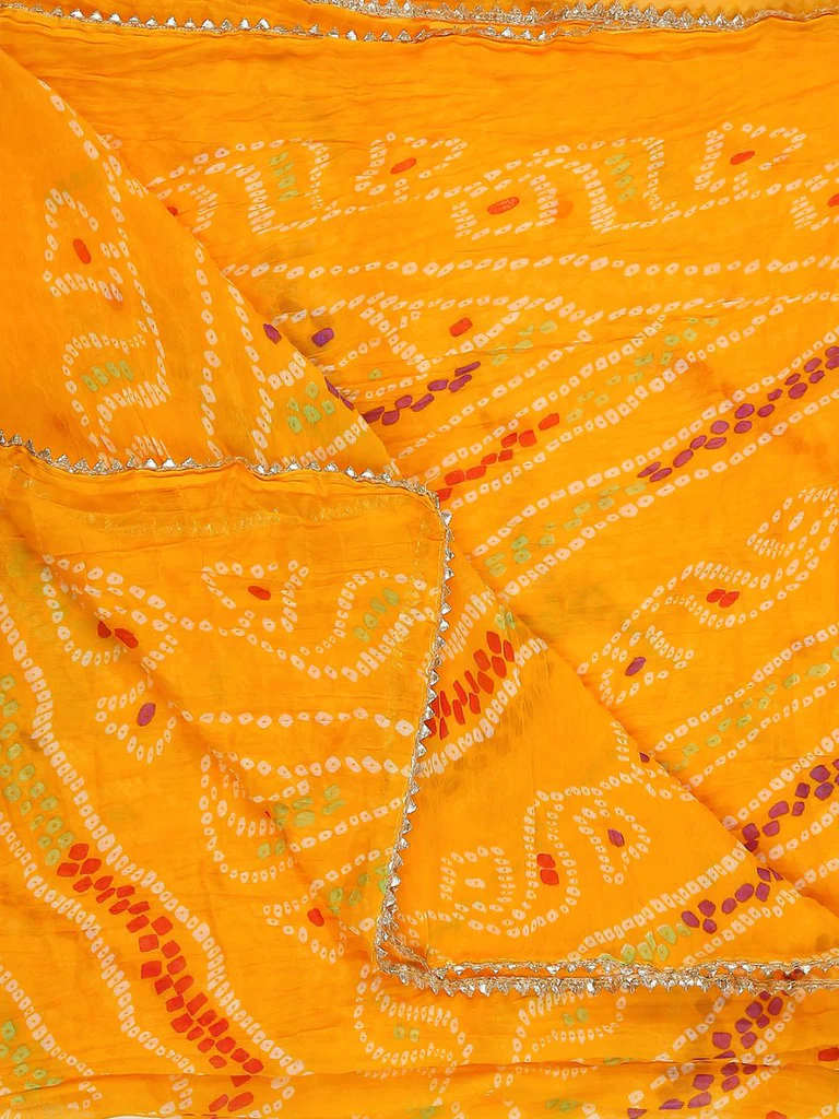 Multi Printed Bandhini Chiffon Dupatta - Image 9