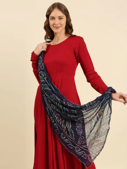 Multi Printed Bandhini Chiffon Dupatta