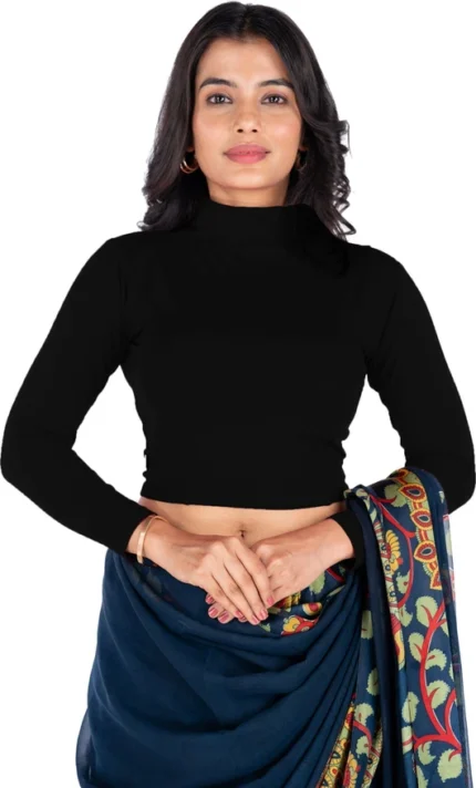 Full Sleeve Band collar Women Blouse