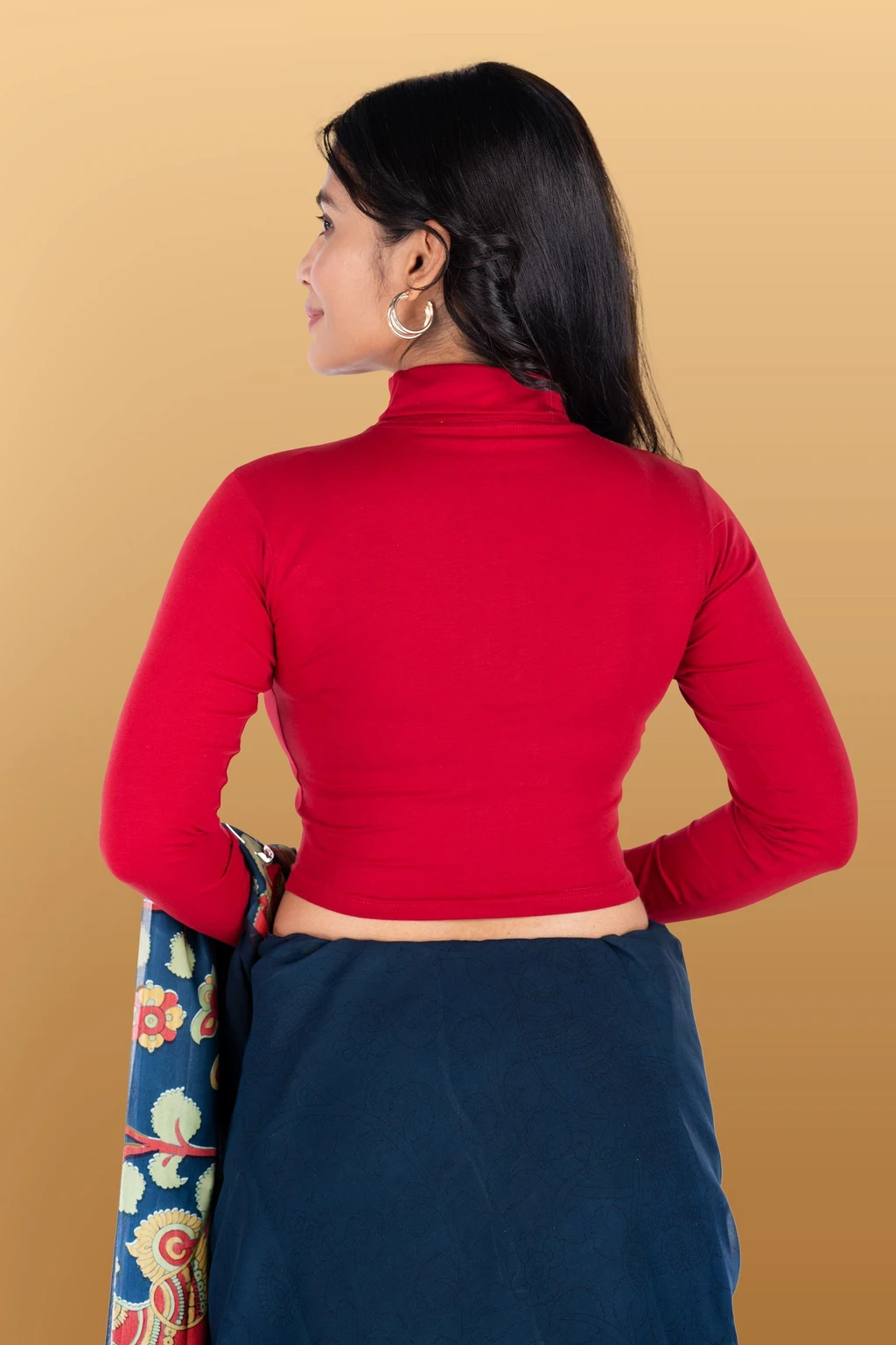 Full Sleeve Band collar Women Blouse - Image 6